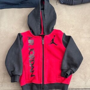Jordan Kids Hoodie in Red and Black